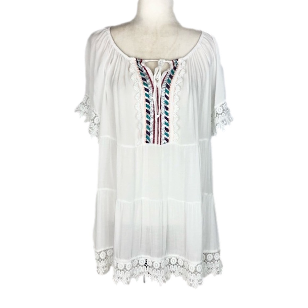 Made in Italy white peasant blouse